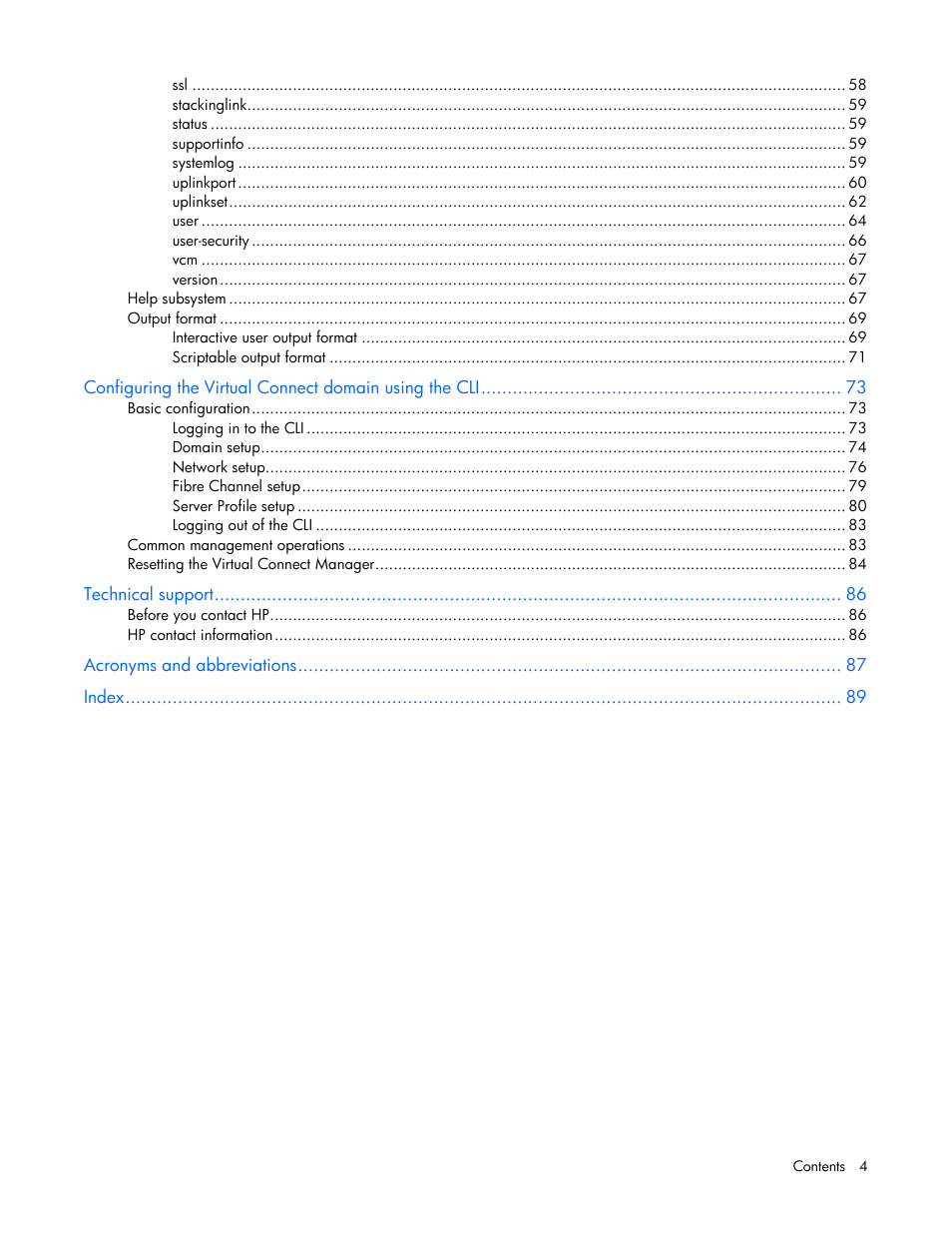 HP Virtual Connect 1.10Gb-F Ethernet Module for c-Class BladeSystem User Manual | Page 4 / 90