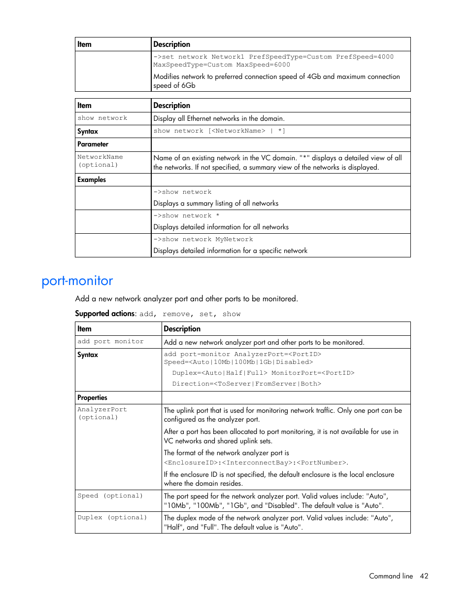 Port-monitor | HP Virtual Connect 1.10Gb-F Ethernet Module for c-Class BladeSystem User Manual | Page 42 / 90