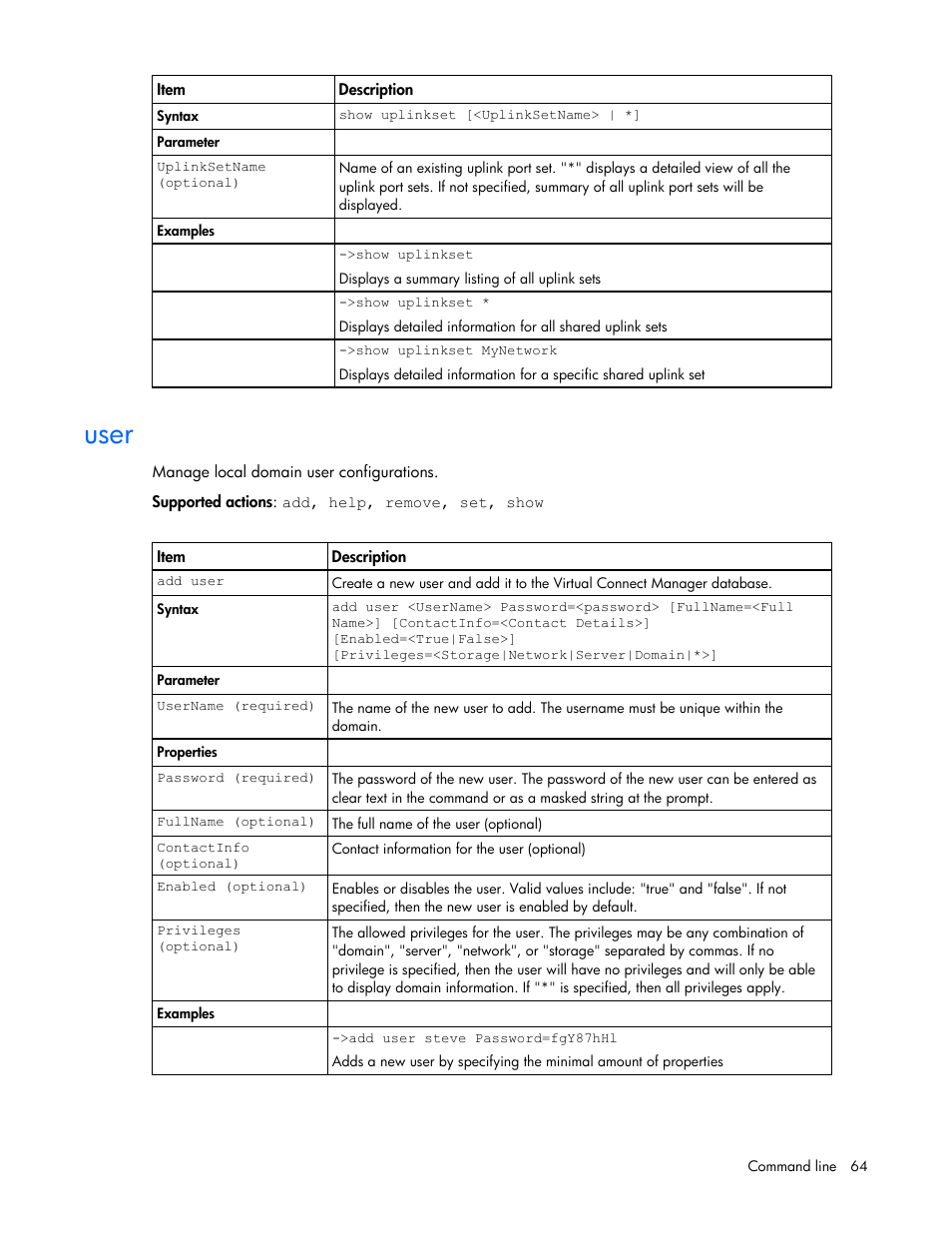 User | HP Virtual Connect 1.10Gb-F Ethernet Module for c-Class BladeSystem User Manual | Page 64 / 90