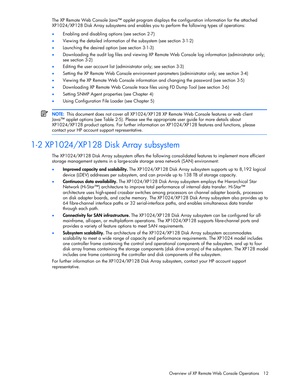 HP StorageWorks XP Remote Web Console Software User Manual | Page 12 / 100