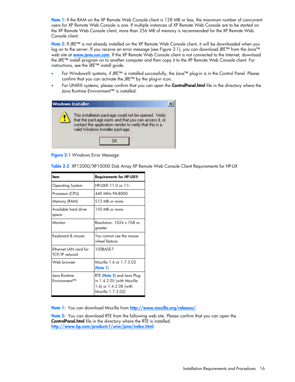 HP StorageWorks XP Remote Web Console Software User Manual | Page 16 / 100