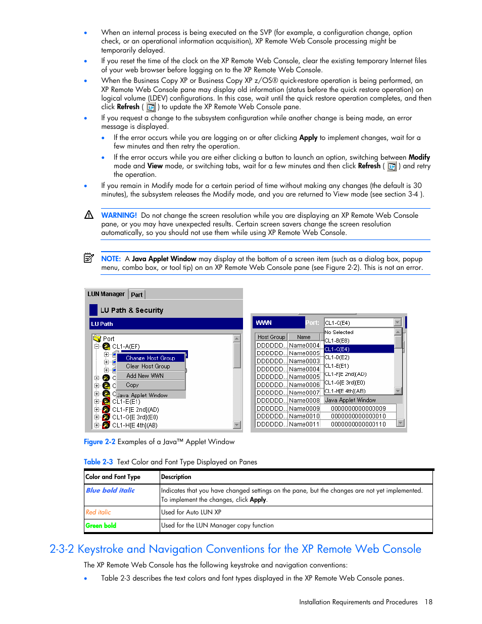 HP StorageWorks XP Remote Web Console Software User Manual | Page 18 / 100