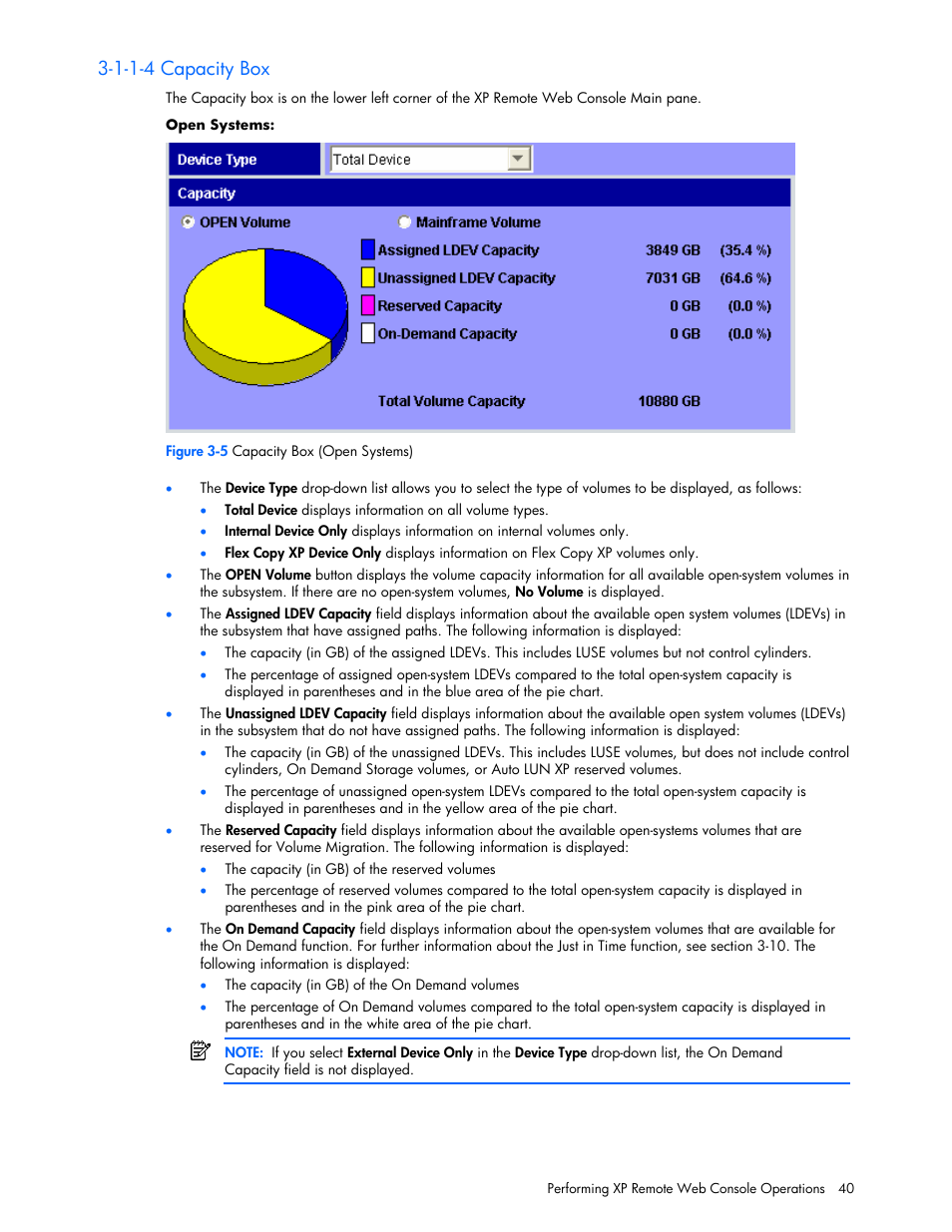 1-1-4 capacity box | HP StorageWorks XP Remote Web Console Software User Manual | Page 40 / 100