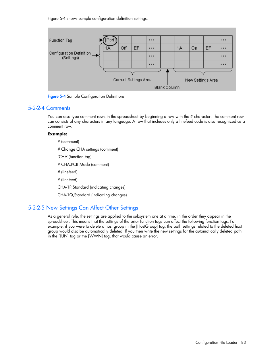 2-2-4 comments, 2-2-5 new settings can affect other settings | HP StorageWorks XP Remote Web Console Software User Manual | Page 83 / 100