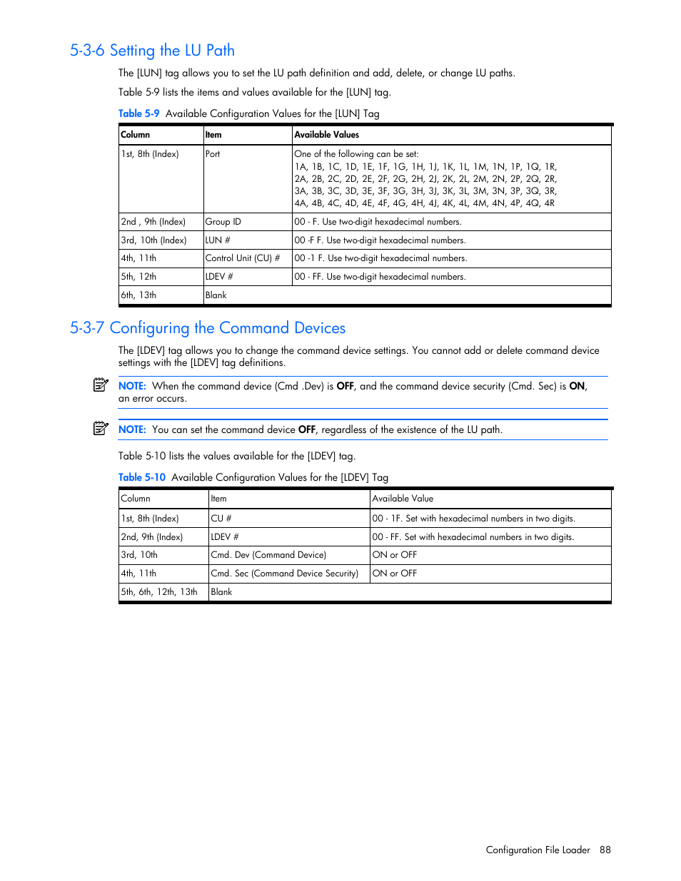 3-6 setting the lu path, 3-7 configuring the command devices | HP StorageWorks XP Remote Web Console Software User Manual | Page 88 / 100