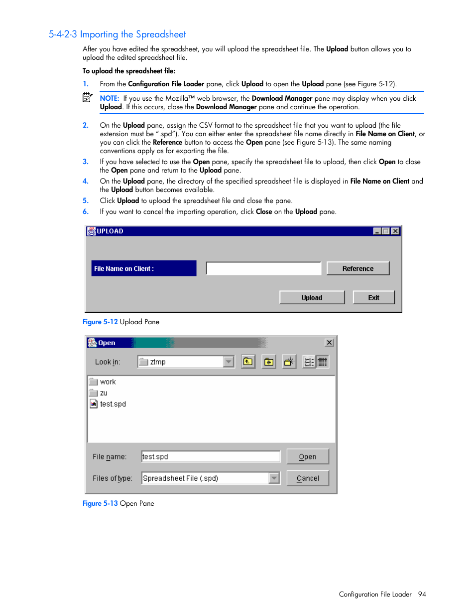 4-2-3 importing the spreadsheet | HP StorageWorks XP Remote Web Console Software User Manual | Page 94 / 100