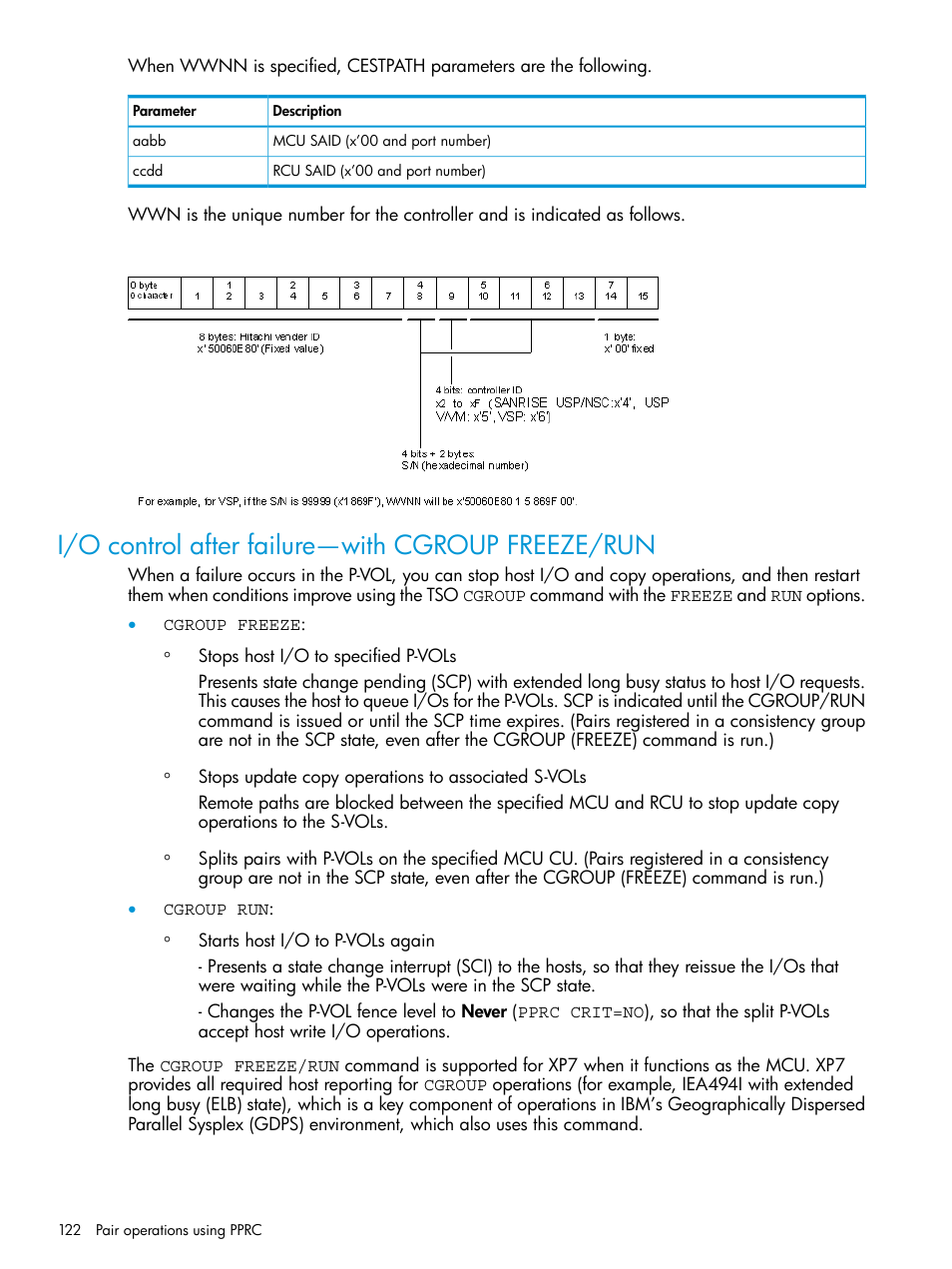 I/o control after failure—with cgroup freeze/run | HP XP7 Storage User Manual | Page 122 / 195