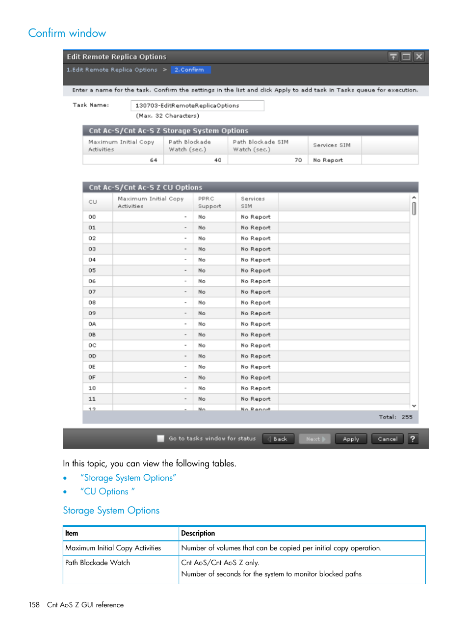 Confirm window | HP XP7 Storage User Manual | Page 158 / 195