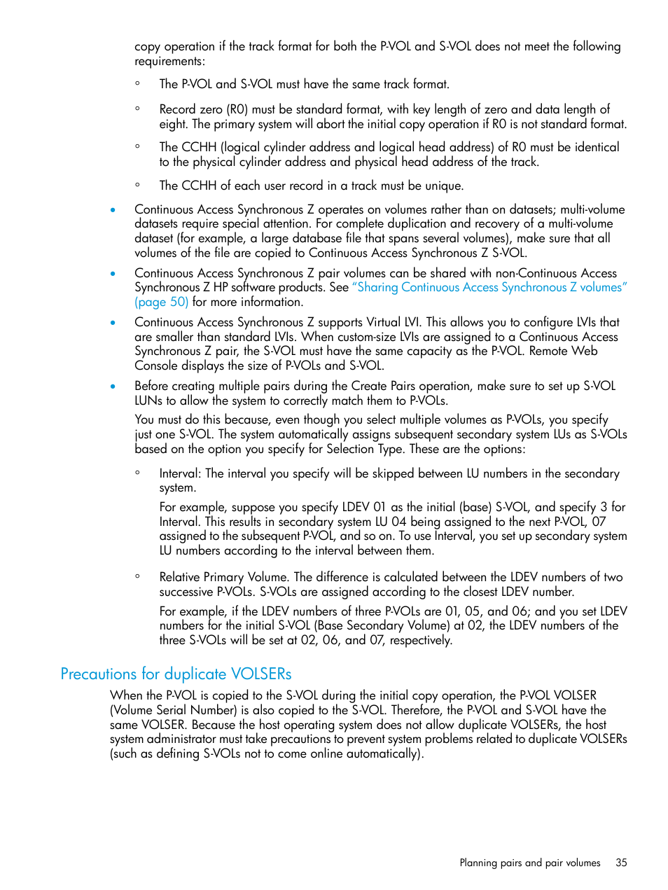 Precautions for duplicate volsers | HP XP7 Storage User Manual | Page 35 / 195