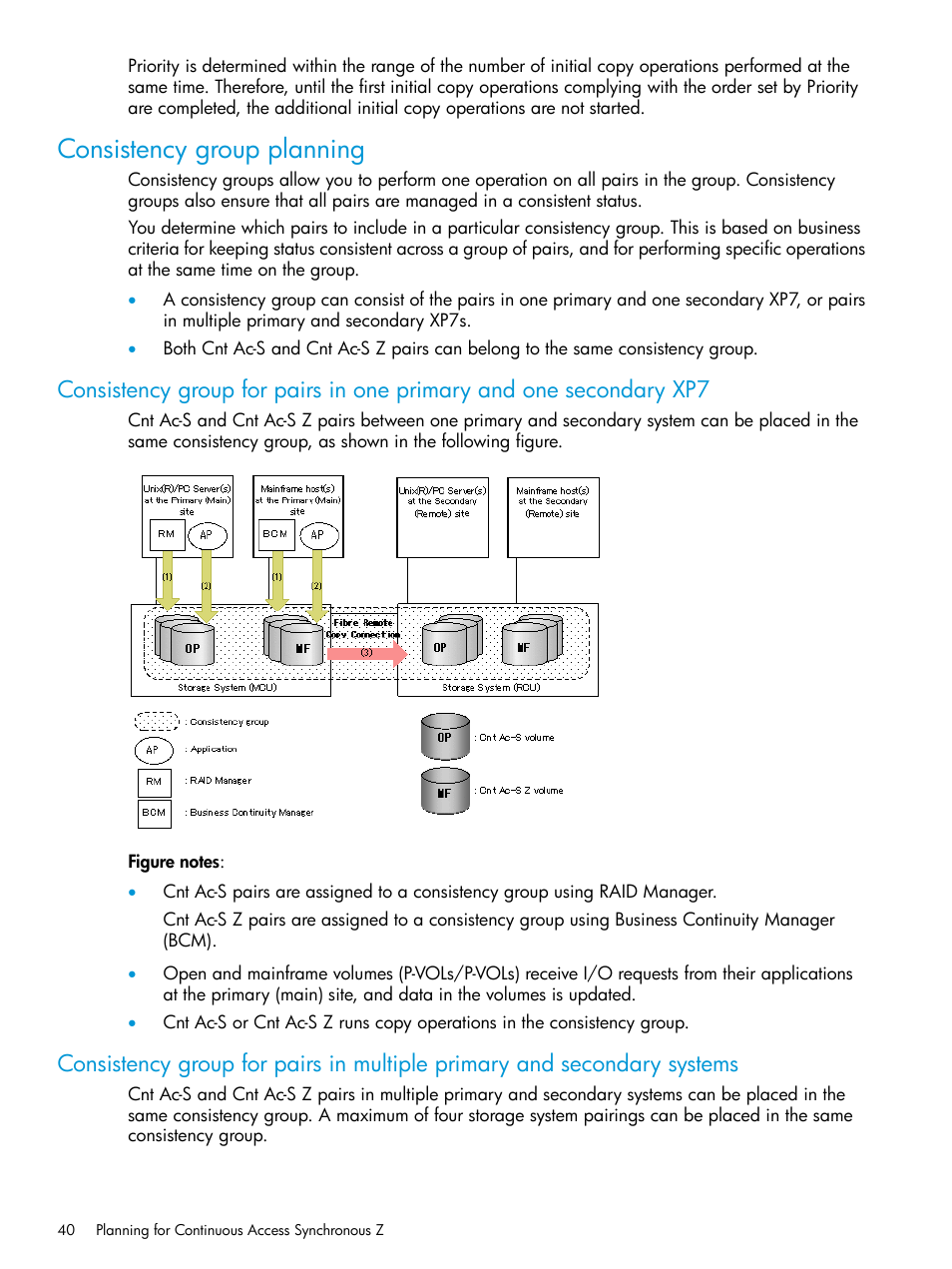 Consistency group planning | HP XP7 Storage User Manual | Page 40 / 195
