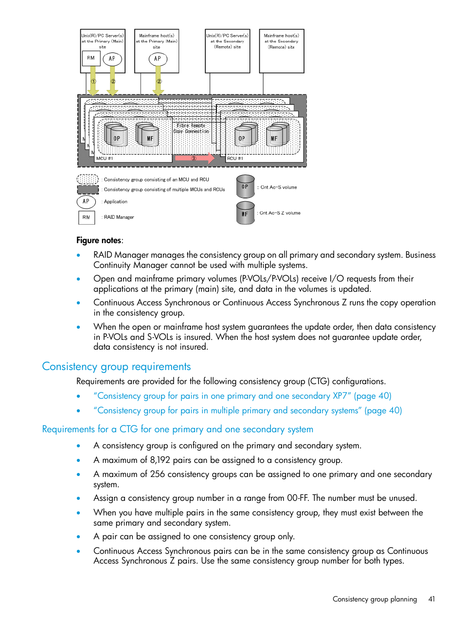 Consistency group requirements | HP XP7 Storage User Manual | Page 41 / 195