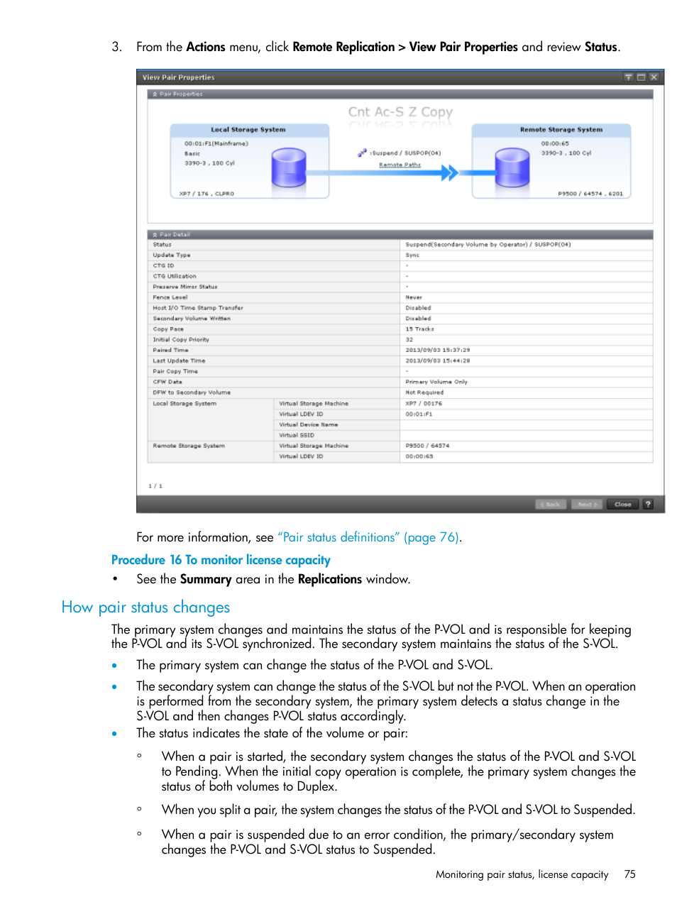 How pair status changes | HP XP7 Storage User Manual | Page 75 / 195