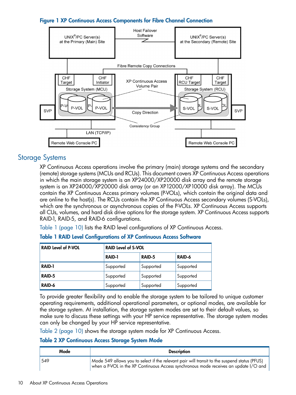 Storage systems | HP StorageWorks XP Remote Web Console Software User Manual | Page 10 / 176