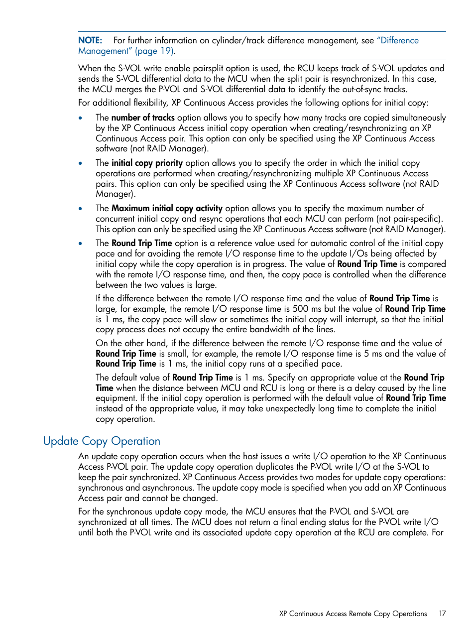 Update copy operation | HP StorageWorks XP Remote Web Console Software User Manual | Page 17 / 176