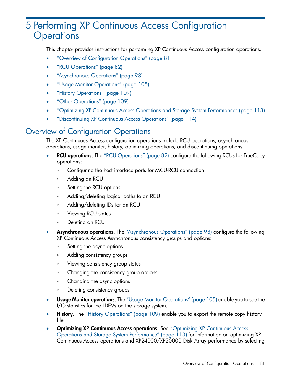 Overview of configuration operations | HP StorageWorks XP Remote Web Console Software User Manual | Page 81 / 176