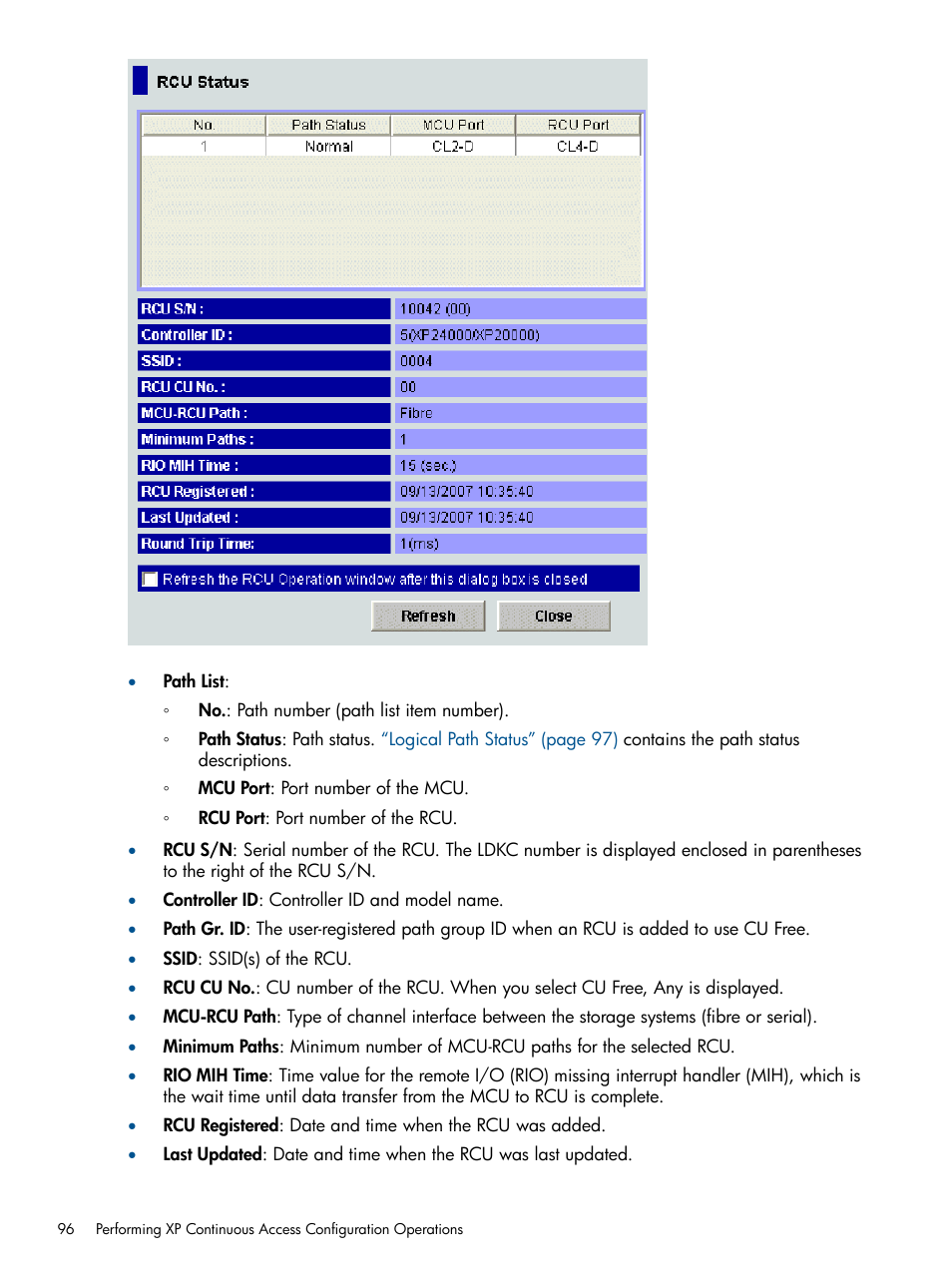 HP StorageWorks XP Remote Web Console Software User Manual | Page 96 / 176