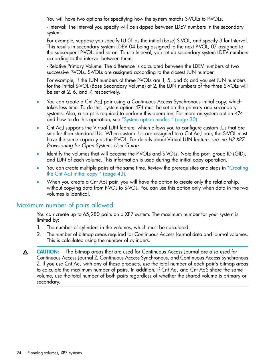 Maximum number of pairs allowed | HP XP7 Storage User Manual | Page 24 / 186