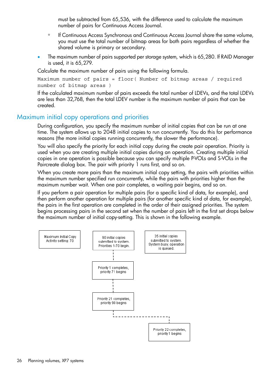 Maximum initial copy operations and priorities | HP XP7 Storage User Manual | Page 26 / 186