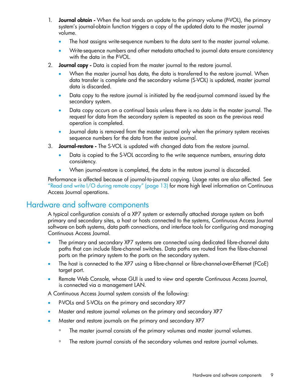 Hardware and software components | HP XP7 Storage User Manual | Page 9 / 186