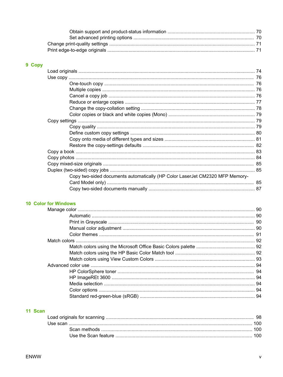 HP Color LaserJet CM2320 Multifunction Printer series User Manual | Page 7 / 292