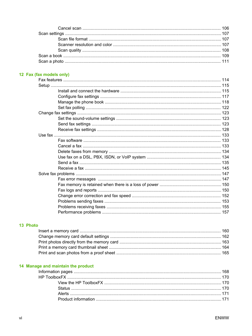 HP Color LaserJet CM2320 Multifunction Printer series User Manual | Page 8 / 292