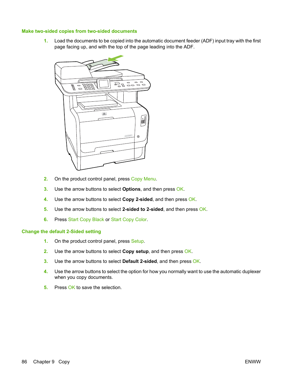 HP Color LaserJet CM2320 Multifunction Printer series User Manual | Page 98 / 292