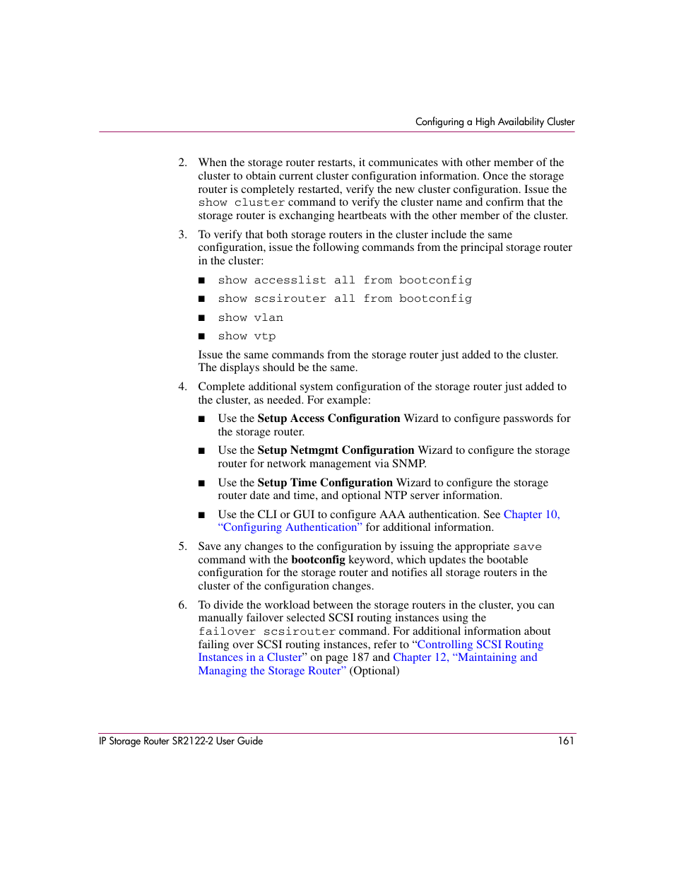 HP StorageWorks IP Storage Router User Manual | Page 161 / 242