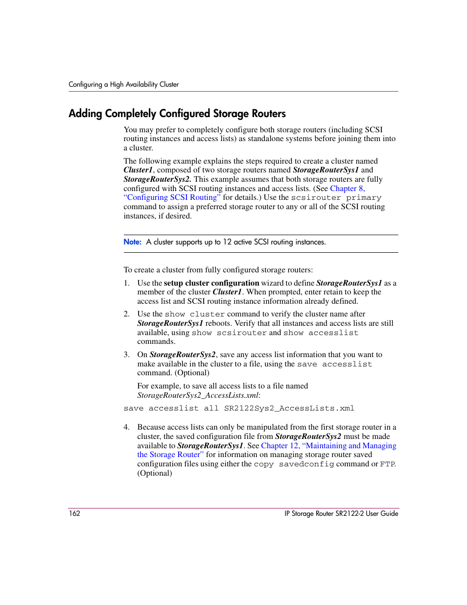 Adding completely configured storage routers | HP StorageWorks IP Storage Router User Manual | Page 162 / 242