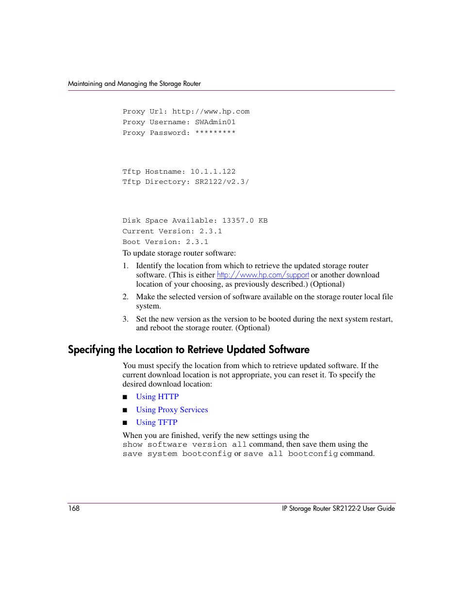 HP StorageWorks IP Storage Router User Manual | Page 168 / 242