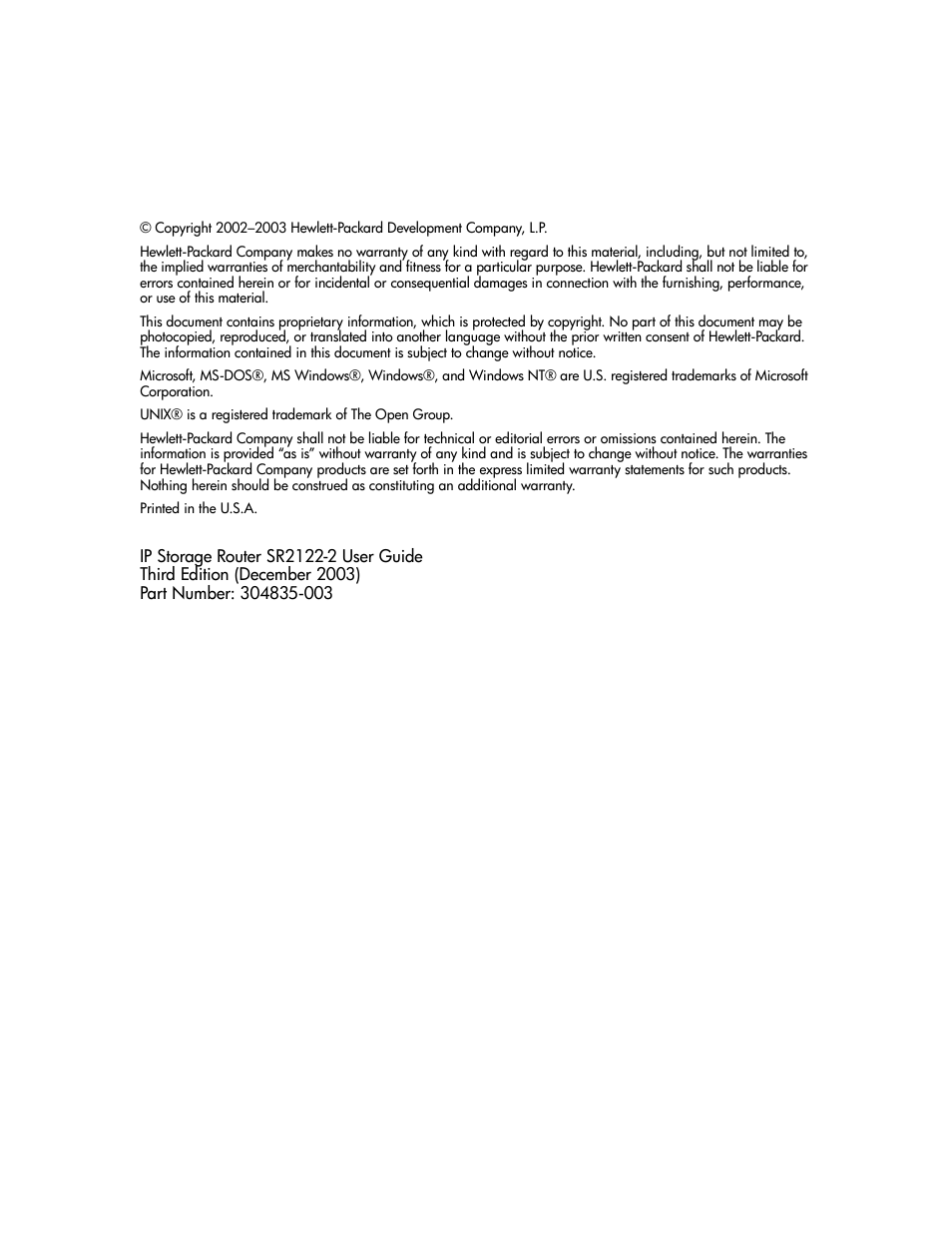 HP StorageWorks IP Storage Router User Manual | Page 2 / 242