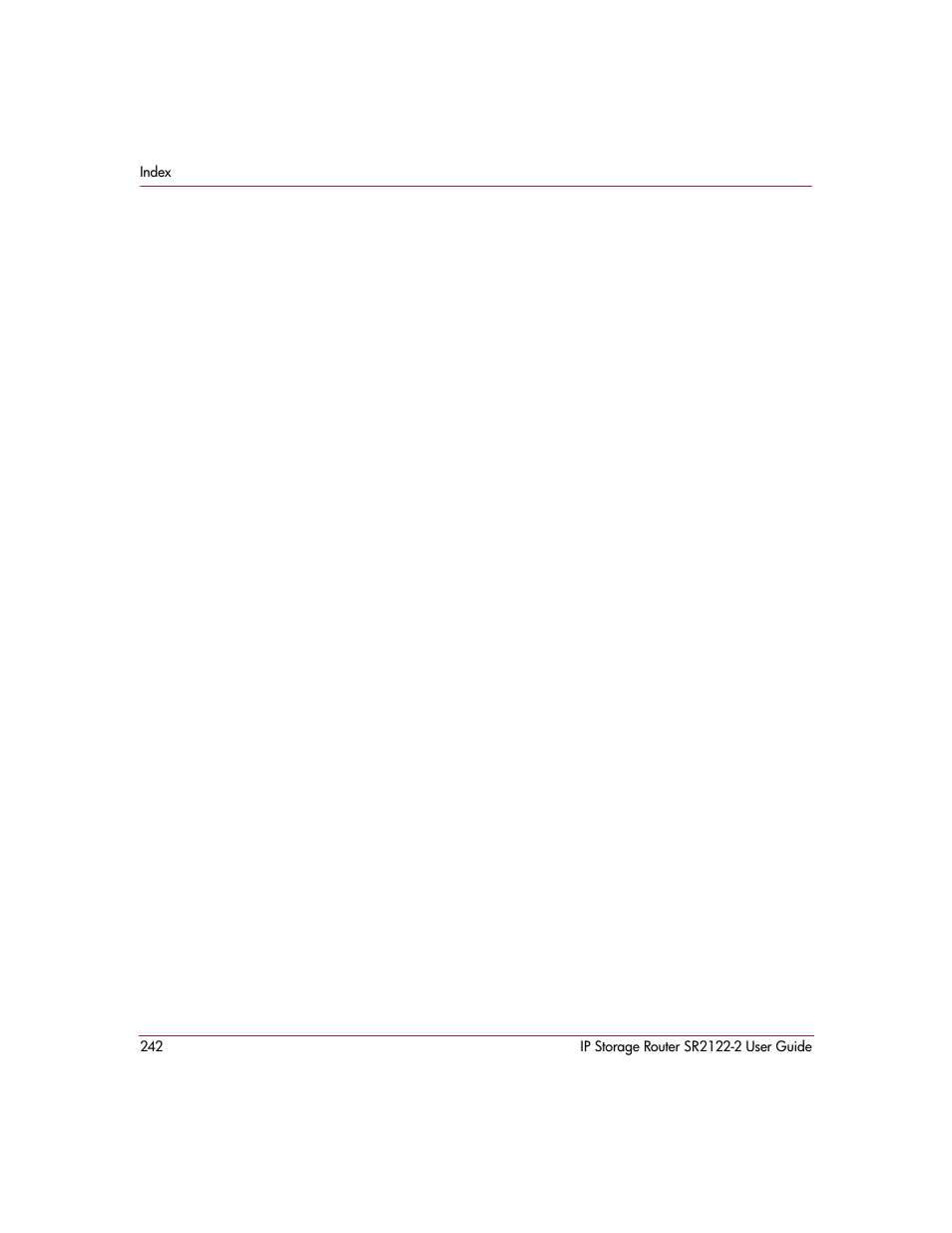 HP StorageWorks IP Storage Router User Manual | Page 242 / 242