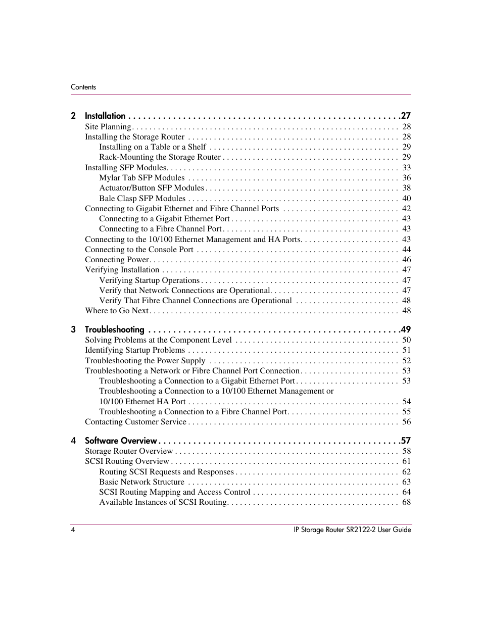 HP StorageWorks IP Storage Router User Manual | Page 4 / 242