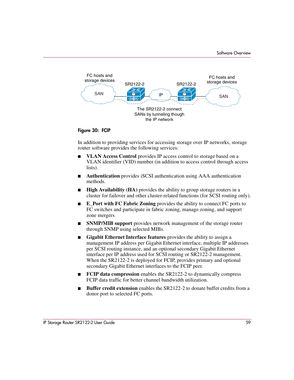 Figure 30: fcip, 30 fcip | HP StorageWorks IP Storage Router User Manual | Page 59 / 242