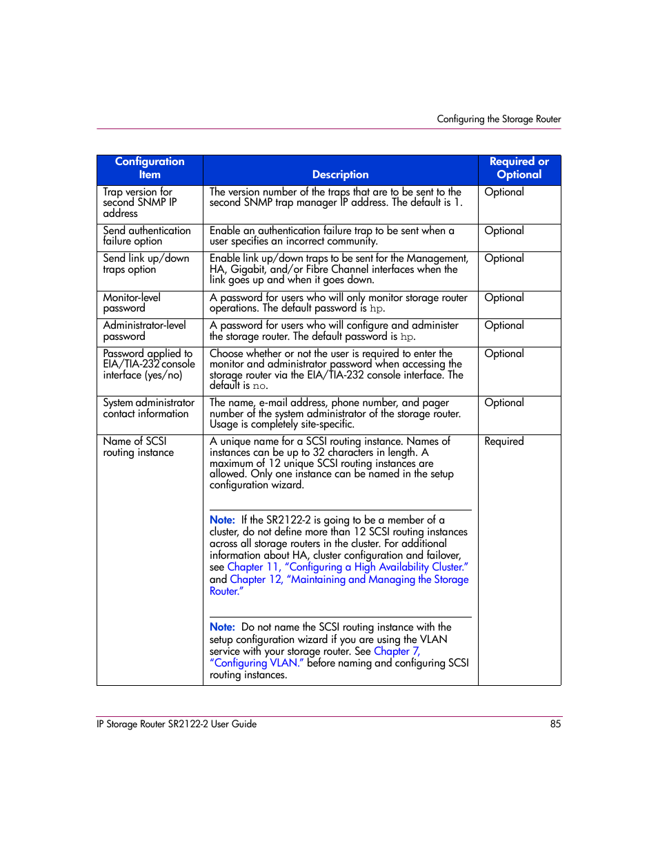 HP StorageWorks IP Storage Router User Manual | Page 85 / 242