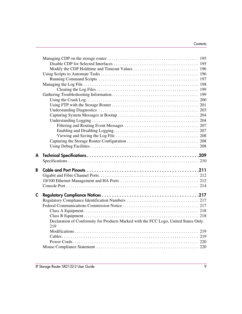 HP StorageWorks IP Storage Router User Manual | Page 9 / 242