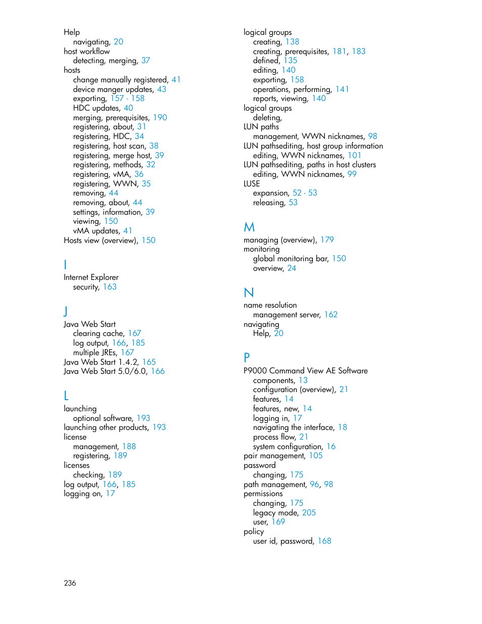 HP XP Array Manager Software User Manual | Page 236 / 238