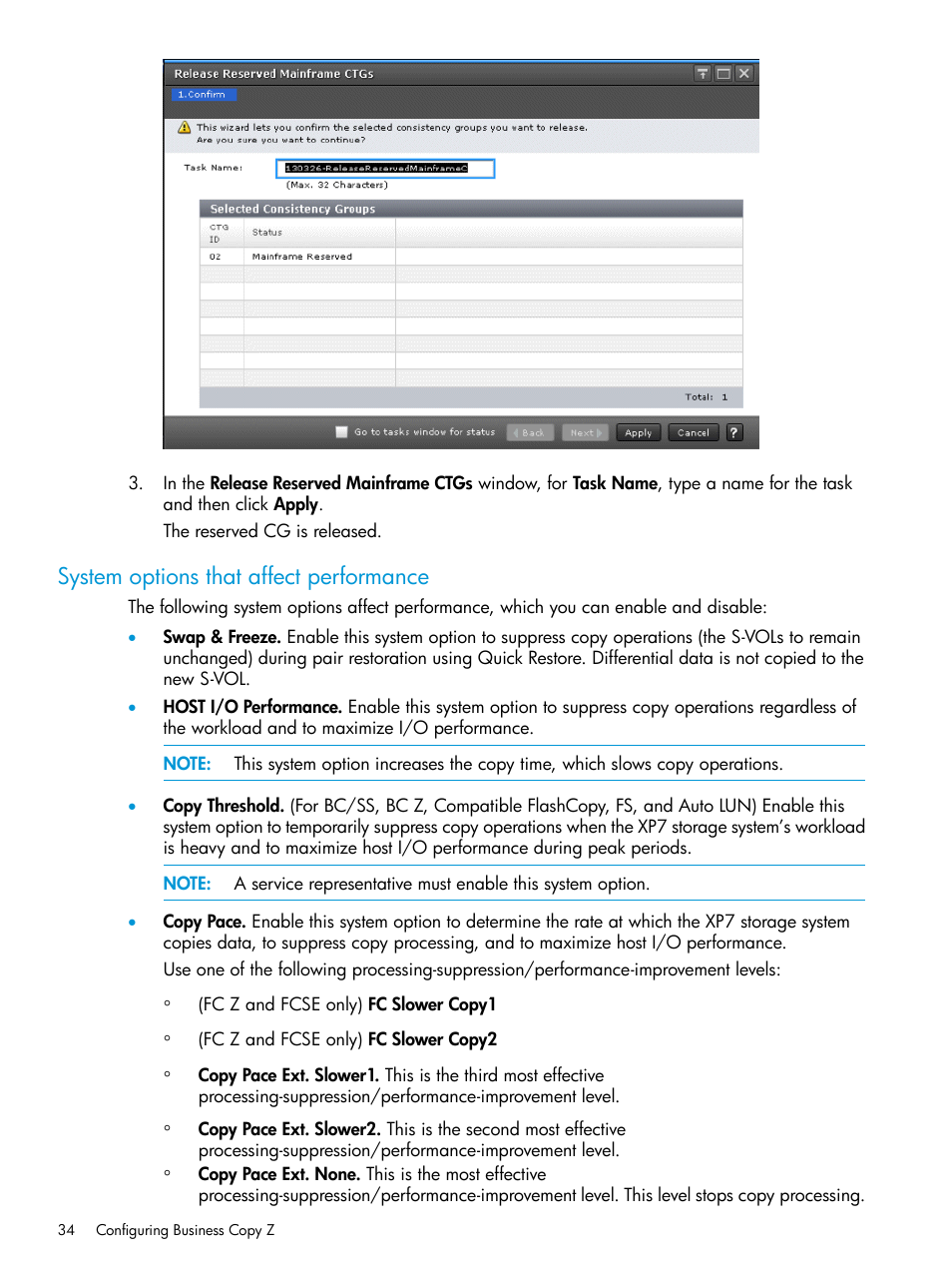 System options that affect performance | HP XP Racks User Manual | Page 34 / 153