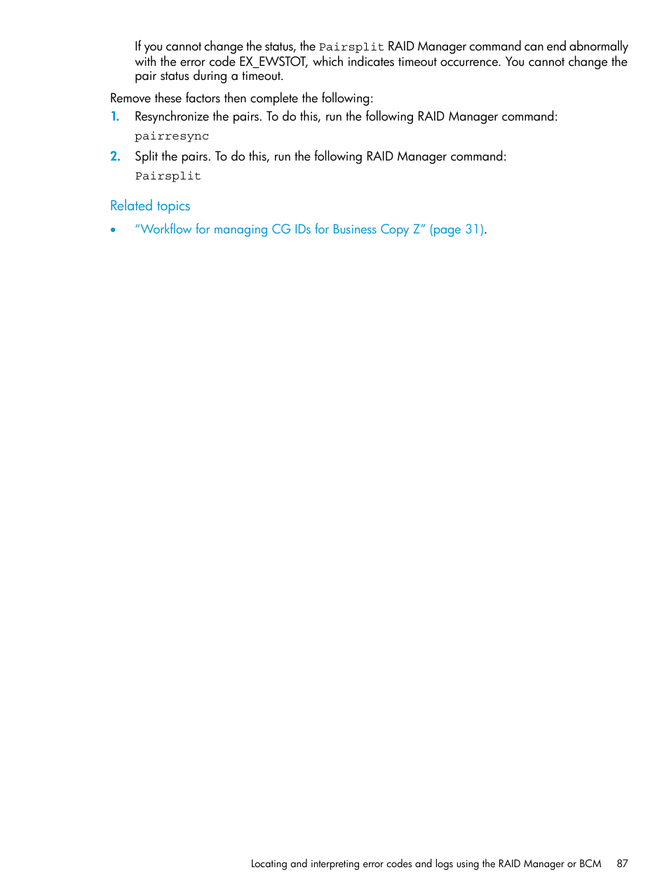 HP XP Racks User Manual | Page 87 / 153