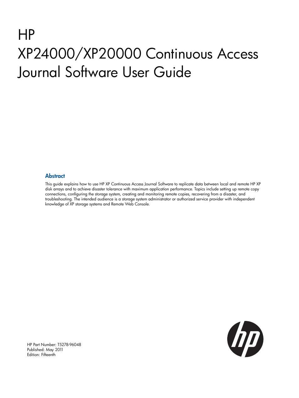 HP XP Continuous Access Software User Manual | 245 pages