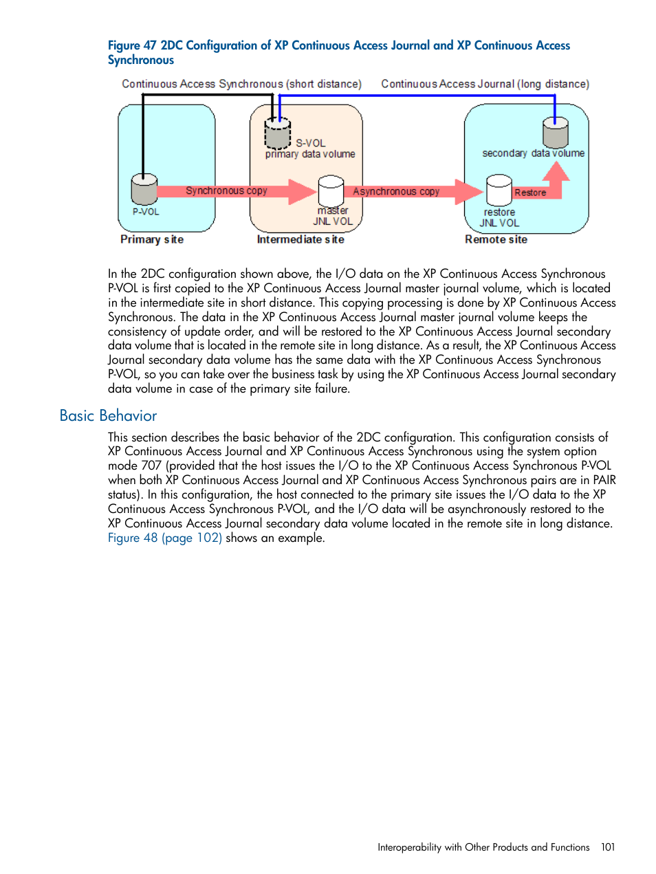 Basic behavior | HP XP Continuous Access Software User Manual | Page 101 / 245