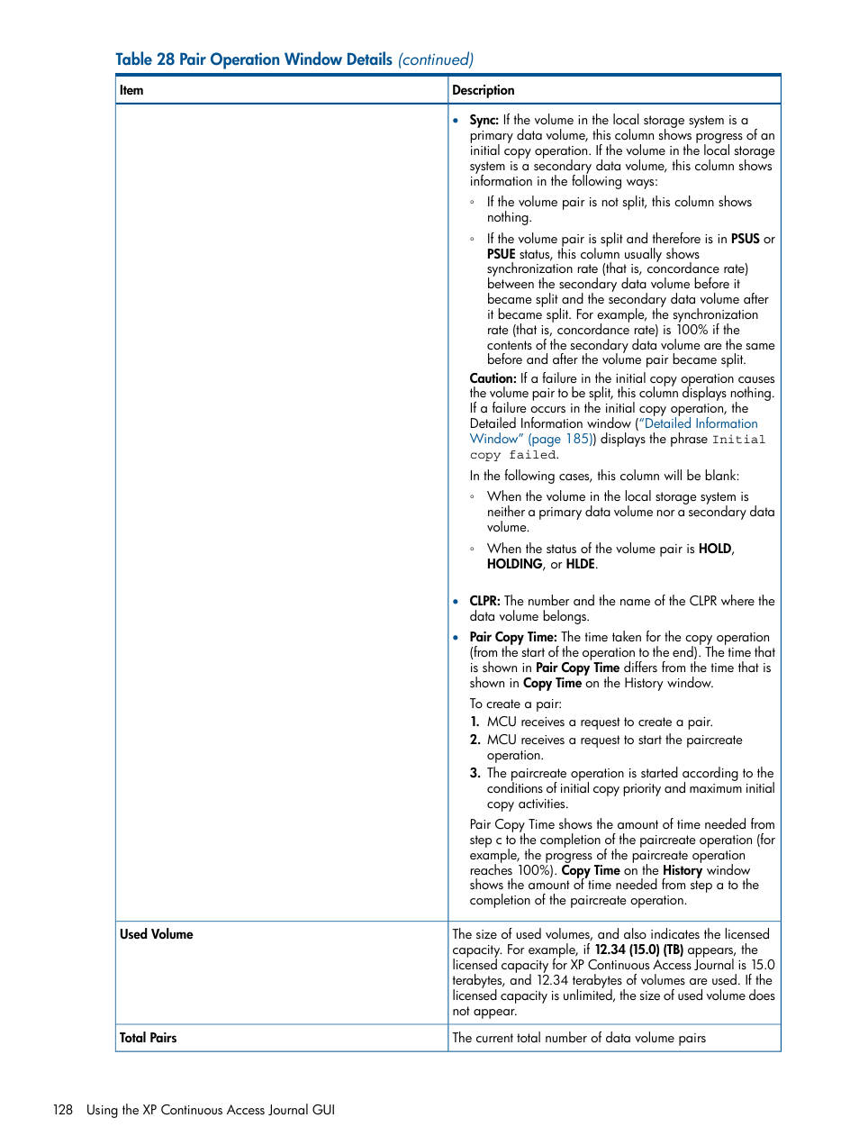 HP XP Continuous Access Software User Manual | Page 128 / 245