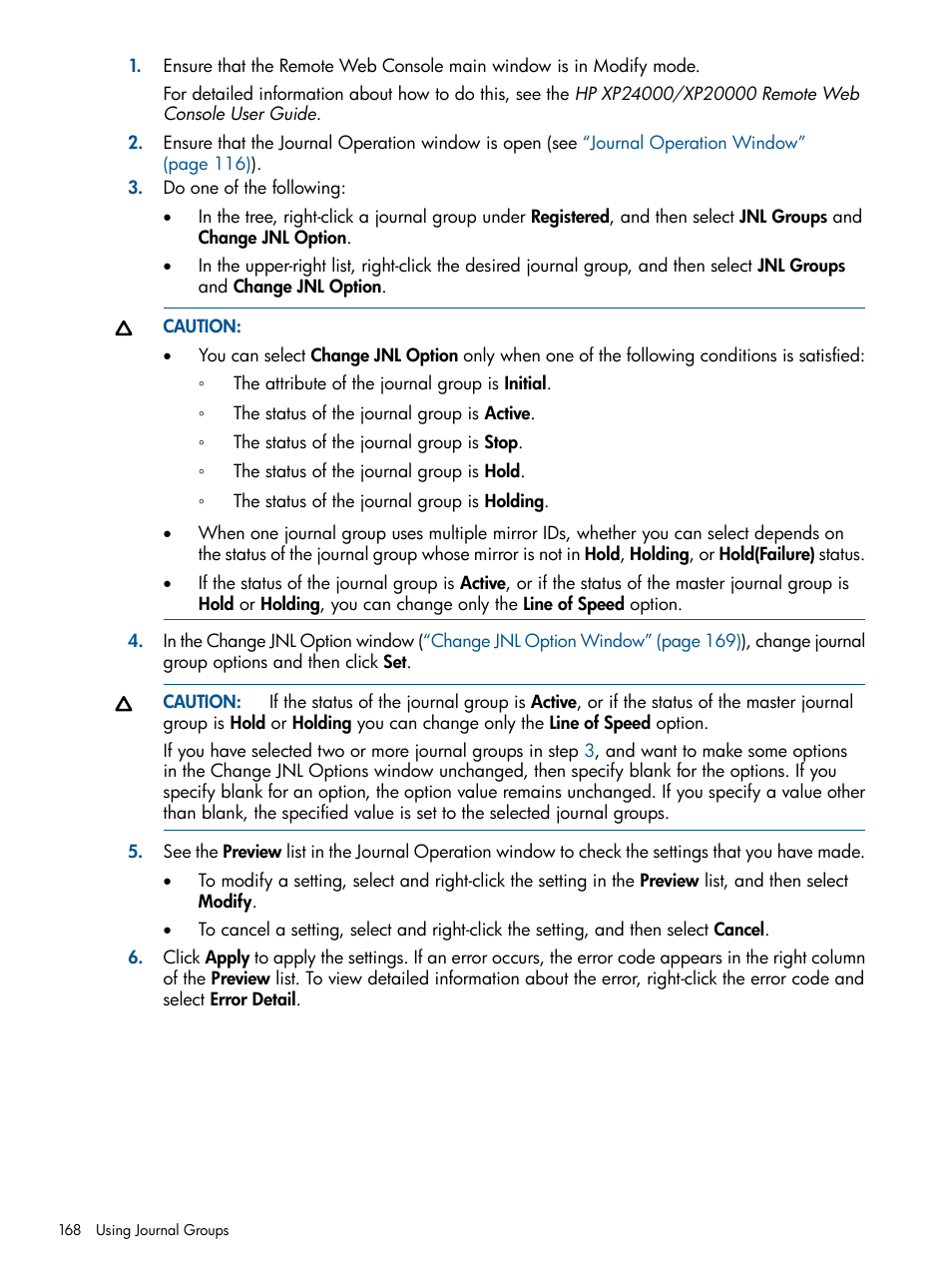 HP XP Continuous Access Software User Manual | Page 168 / 245