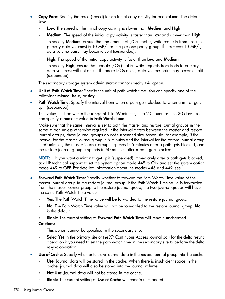 HP XP Continuous Access Software User Manual | Page 170 / 245