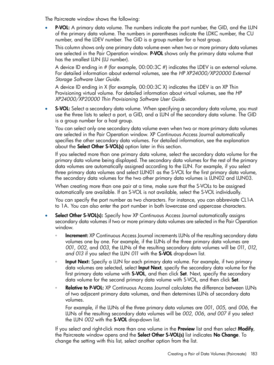 HP XP Continuous Access Software User Manual | Page 183 / 245