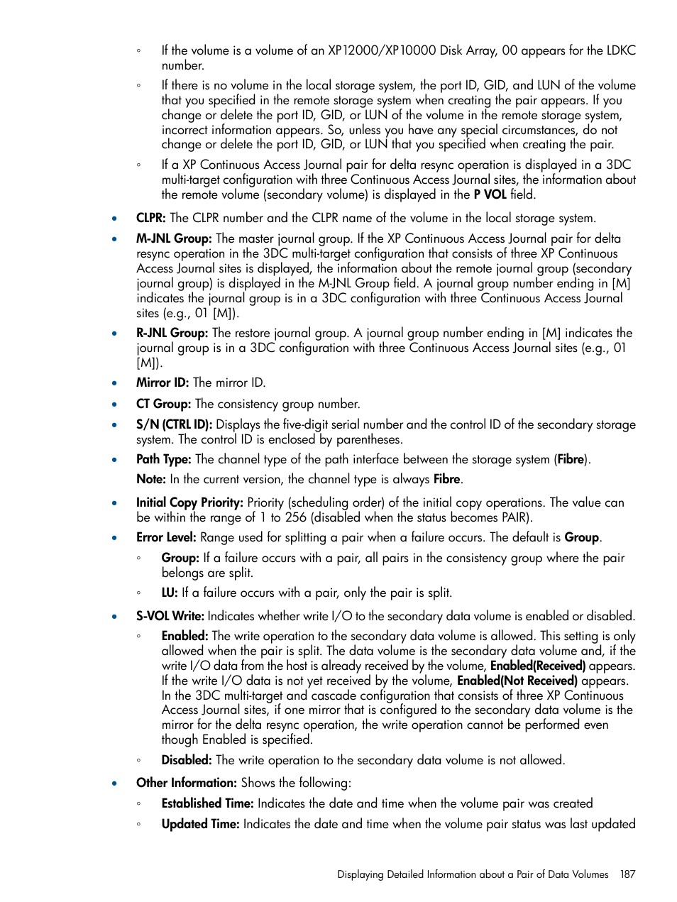 HP XP Continuous Access Software User Manual | Page 187 / 245