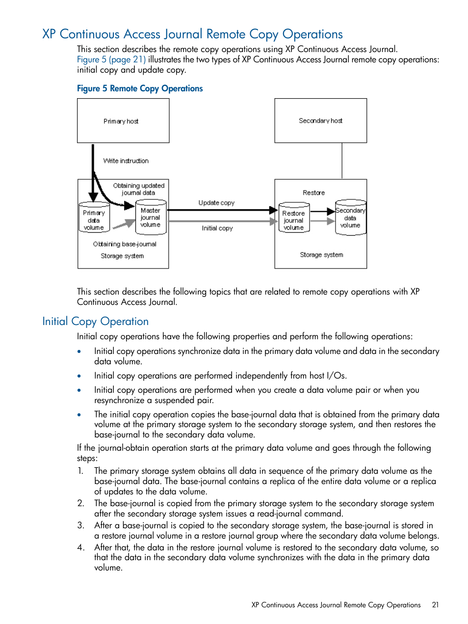Initial copy operation | HP XP Continuous Access Software User Manual | Page 21 / 245