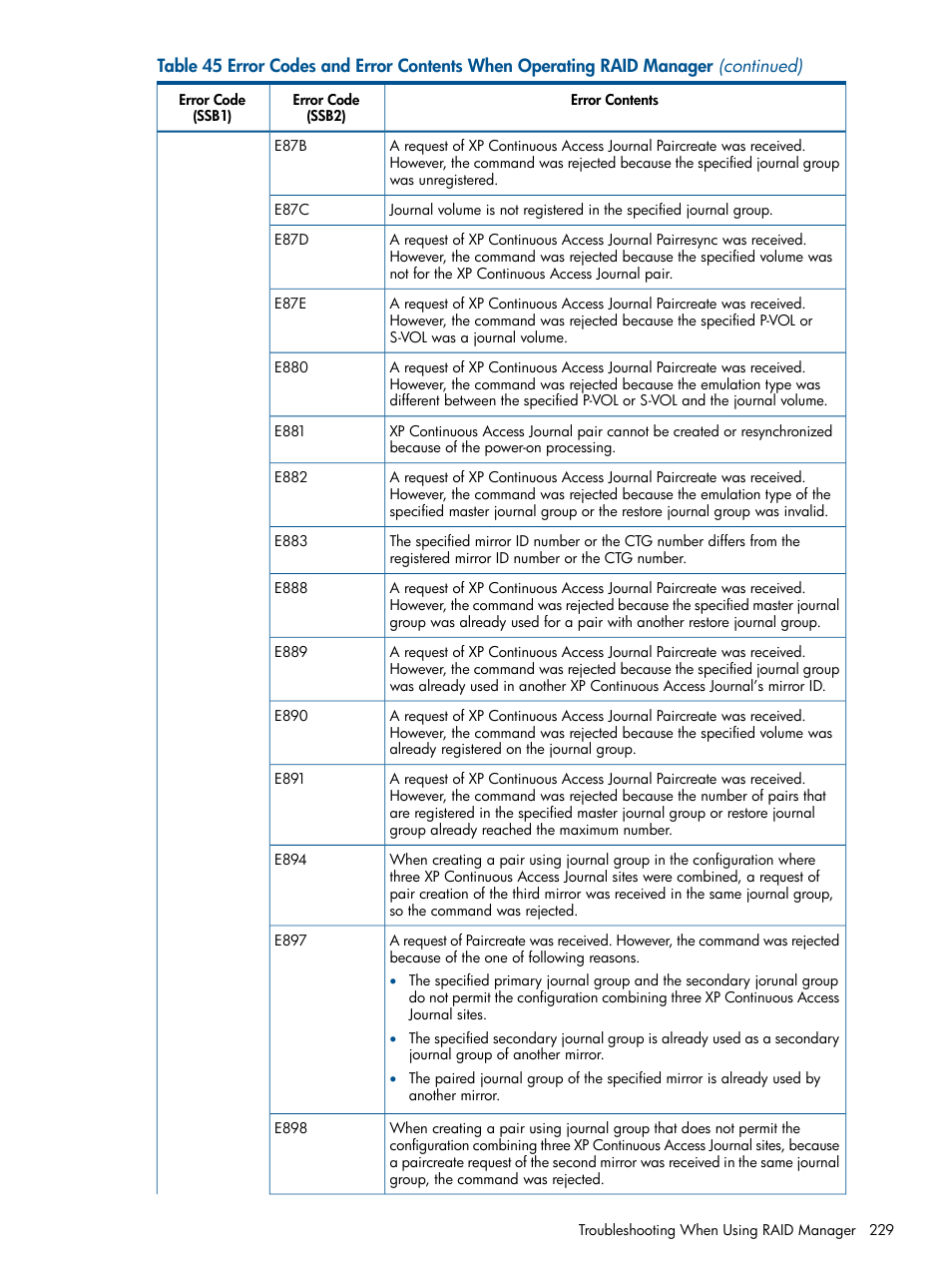 HP XP Continuous Access Software User Manual | Page 229 / 245