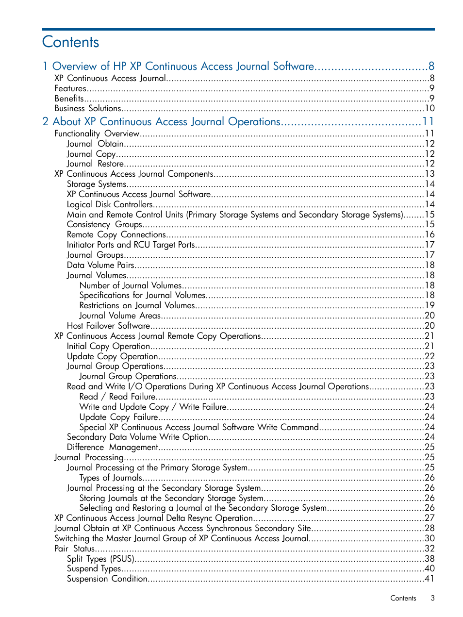 HP XP Continuous Access Software User Manual | Page 3 / 245