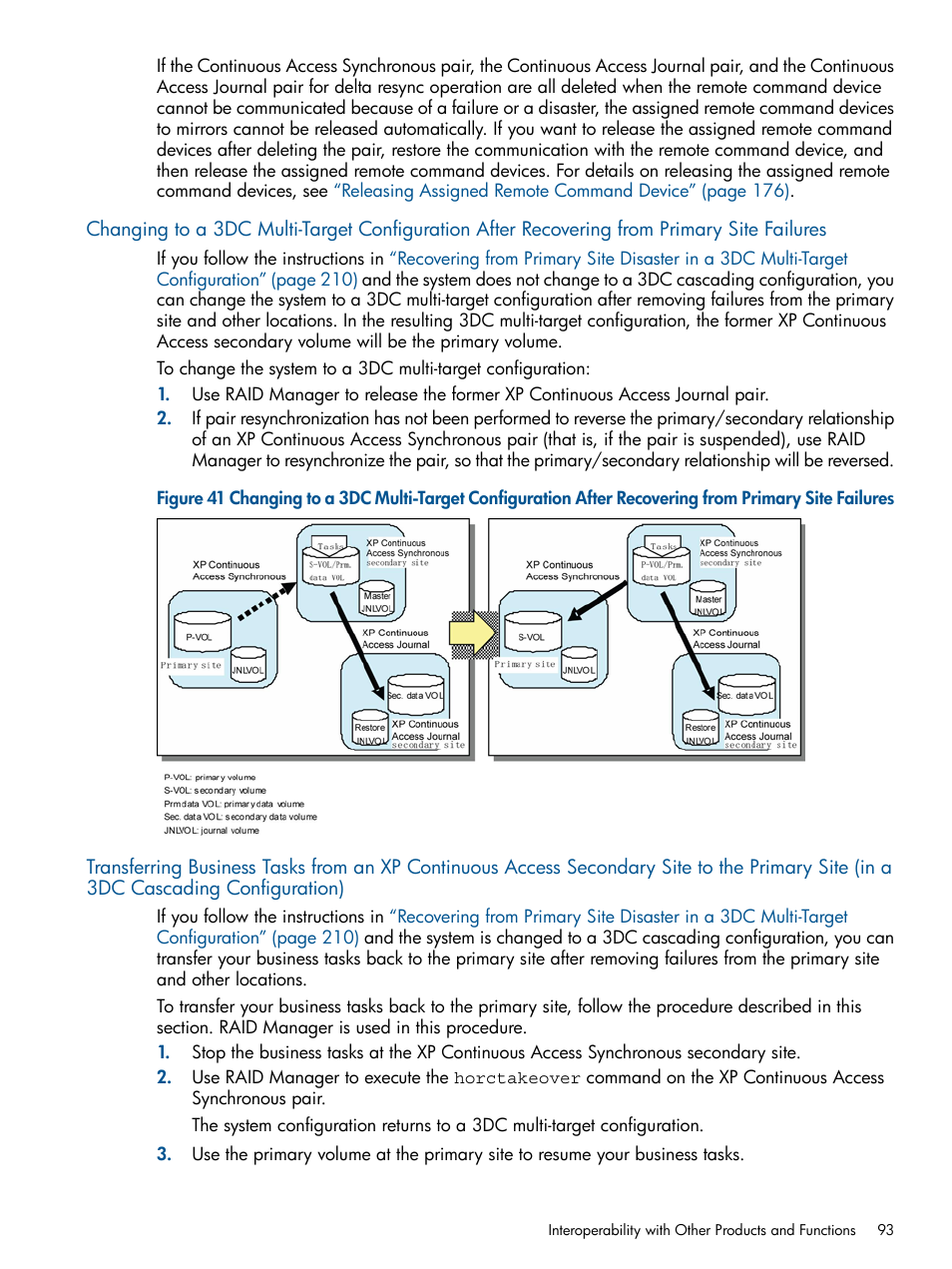 Changing to a 3dc multi-target configuration after | HP XP Continuous Access Software User Manual | Page 93 / 245