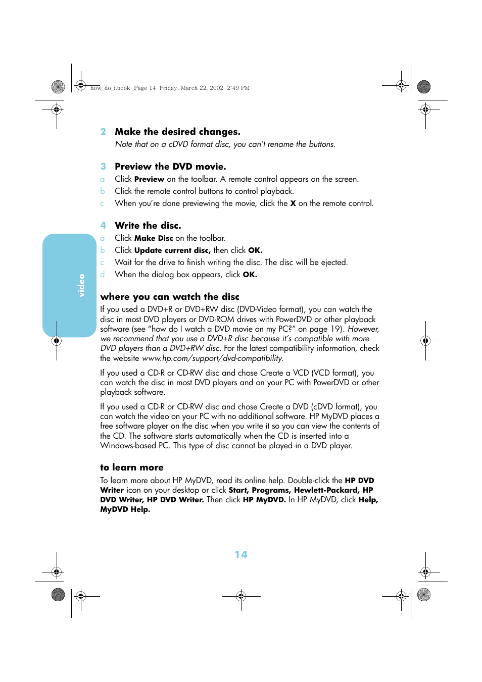 HP DVD-Writer dvd200i User Manual | Page 17 / 33